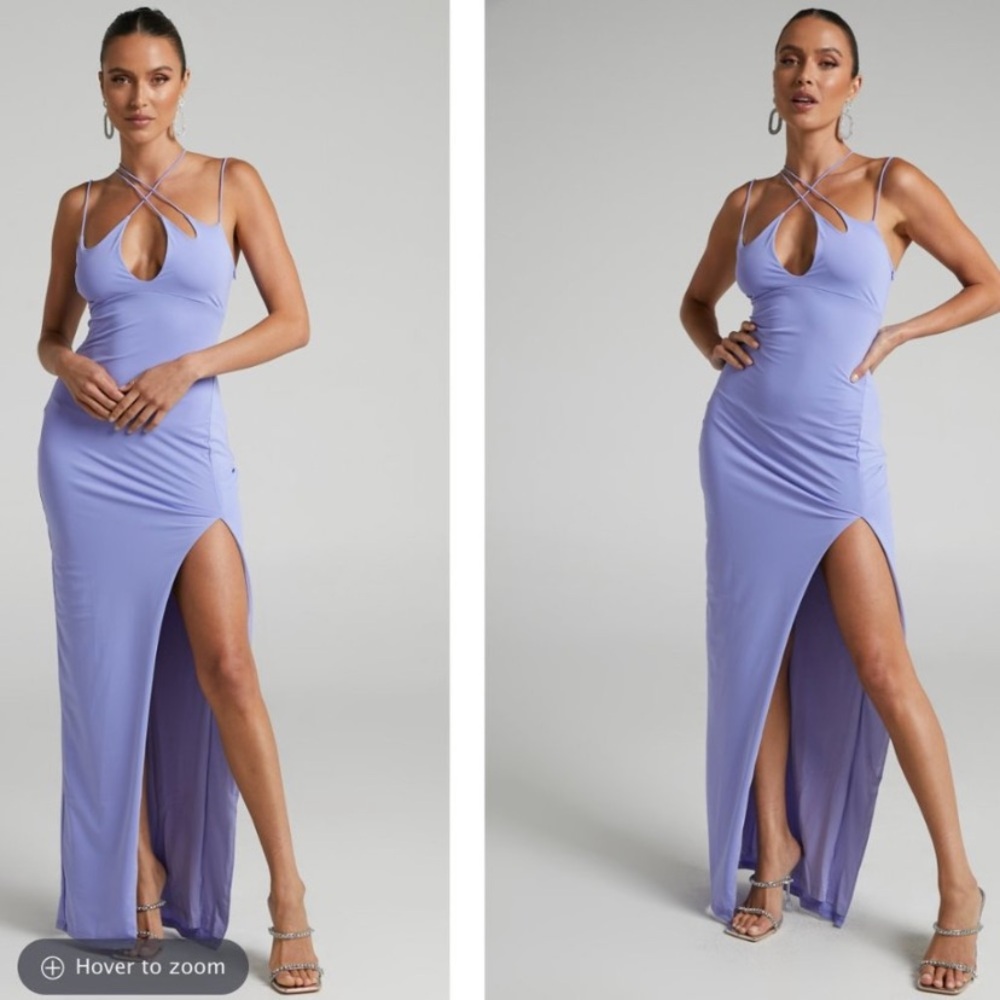 Showpo Lavender Cross-Front Maxi Dress